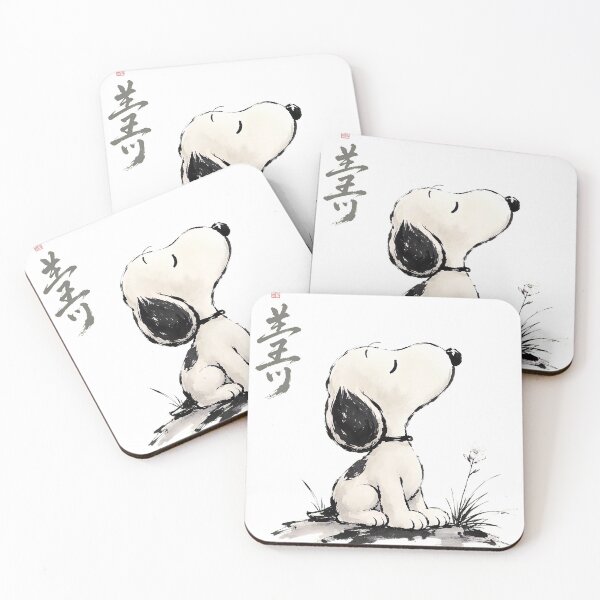 Artikelvorschau, Snoopy Sumi-E entworfen und verkauft von FlutterDtealArt.