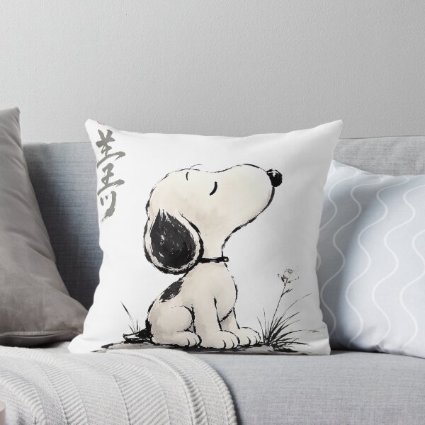 Aperçu de l'œuvre Snoopy Sumi-E créée et vendue par FlutterDtealArt.