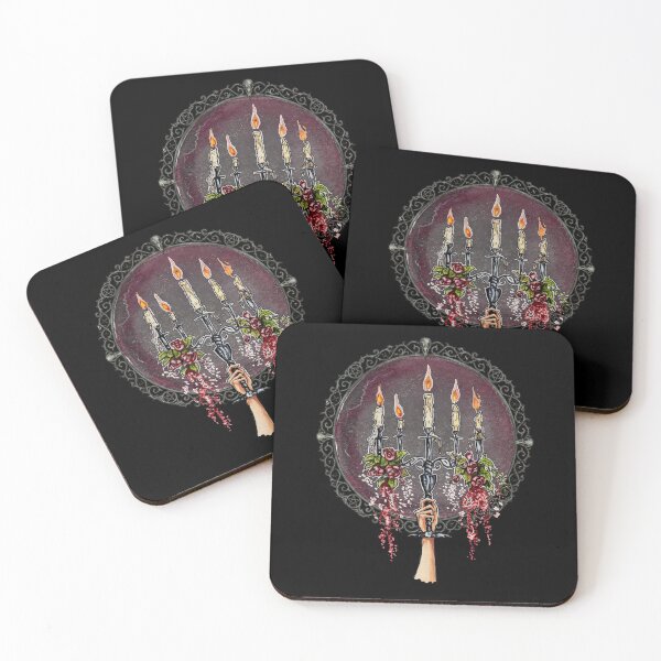 Item preview, Gothic Candelabra Dark Academia Candlelight Watercolor designed and sold by esmavart.