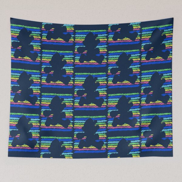 Item preview, Rainbow Lines Running Silhouette Art designed and sold by arvinguarda.