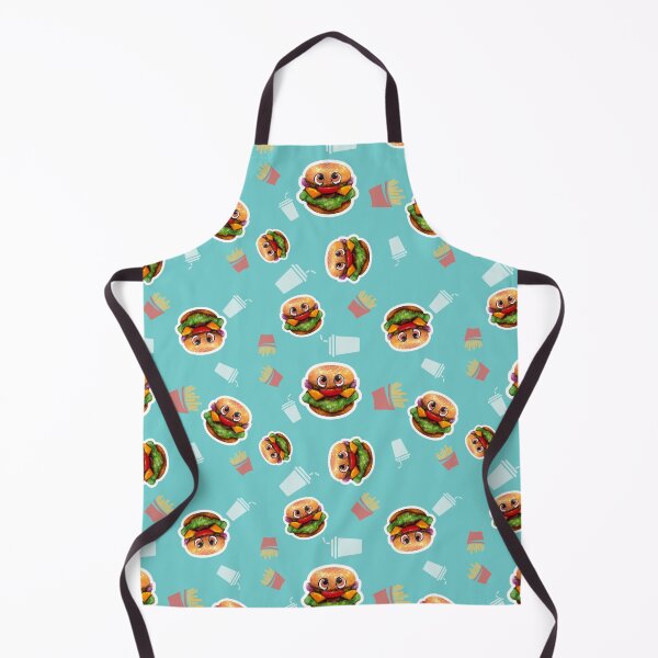 Item preview, Cute burgers on turquoise background pattern designed and sold by TurquoiseChicken.
