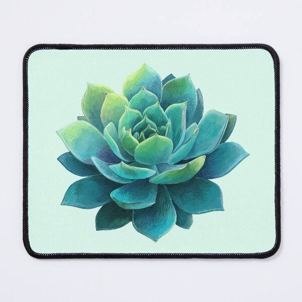 Item preview, Teal Green Succulent Botanical Illustration designed and sold by jianina-alondra.