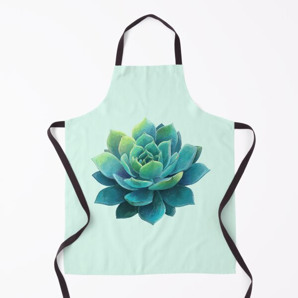 Item preview, Teal Green Succulent Botanical Illustration designed and sold by jianina-alondra.