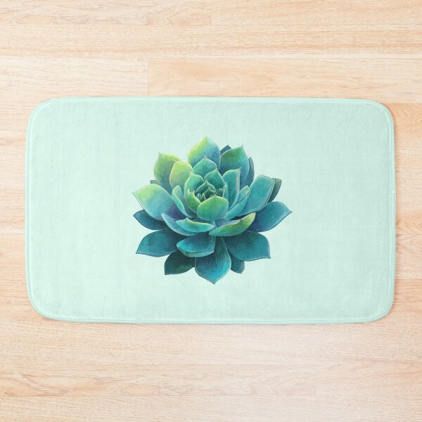 Item preview, Teal Green Succulent Botanical Illustration designed and sold by jianina-alondra.