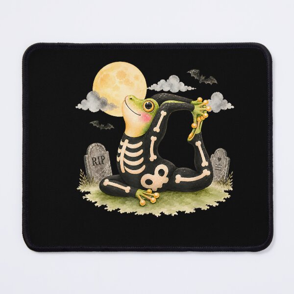 Item preview, Cute Skeleton Frog Graveyard Watercolor Halloween designed and sold by VioletNance.