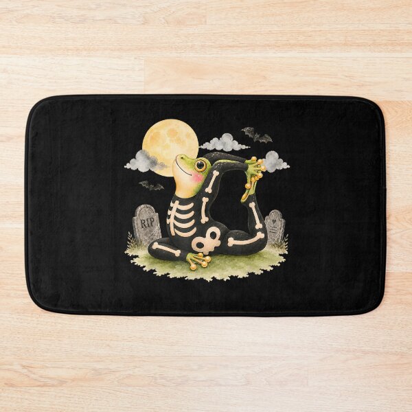 Item preview, Cute Skeleton Frog Graveyard Watercolor Halloween designed and sold by VioletNance.