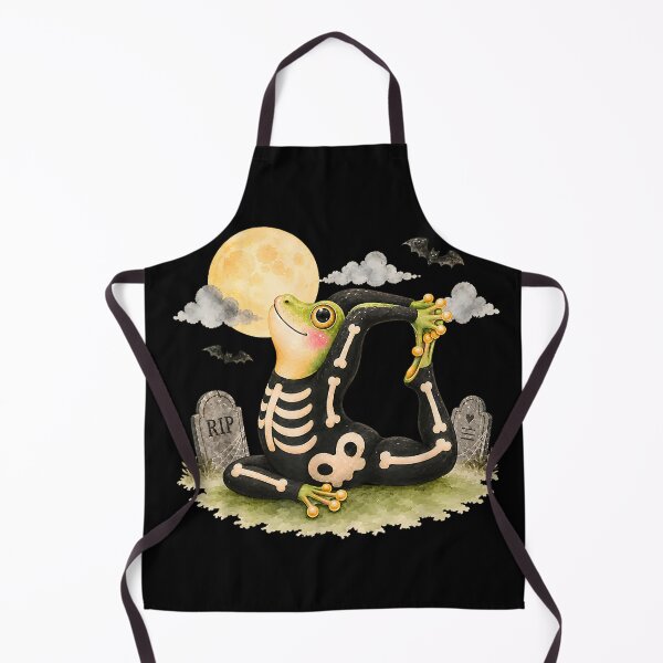 Item preview, Cute Skeleton Frog Graveyard Watercolor Halloween designed and sold by VioletNance.