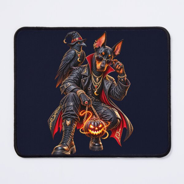 Item preview, Gothic Doberman Vampire with Raven Halloween Art designed and sold by CSterling11.