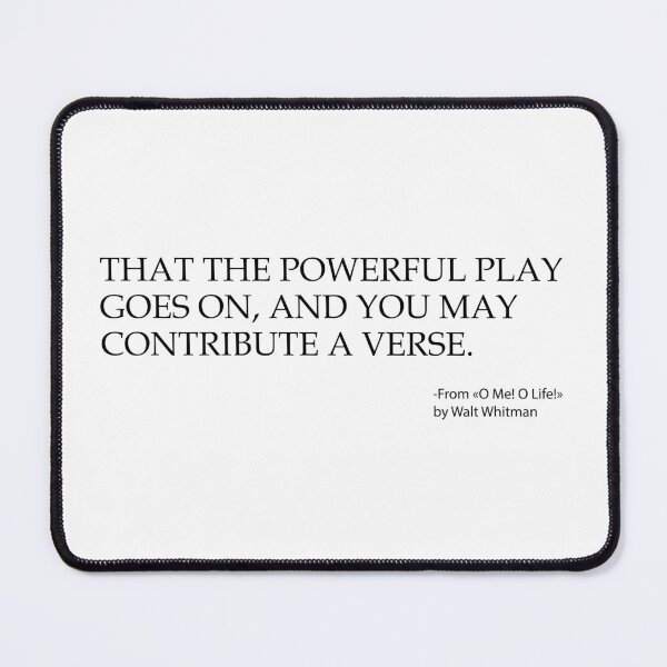 Item preview, Dead Poets Society. A Quote from "O Me! O Life!" by Walt Whitman. designed and sold by CoCoArt-Ua.