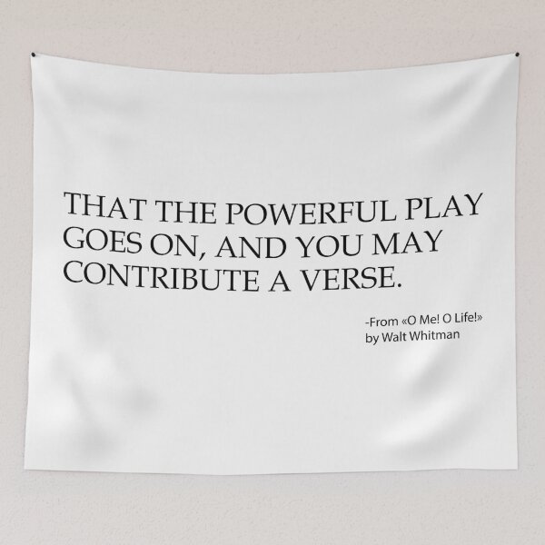 Item preview, Dead Poets Society. A Quote from "O Me! O Life!" by Walt Whitman. designed and sold by CoCoArt-Ua.