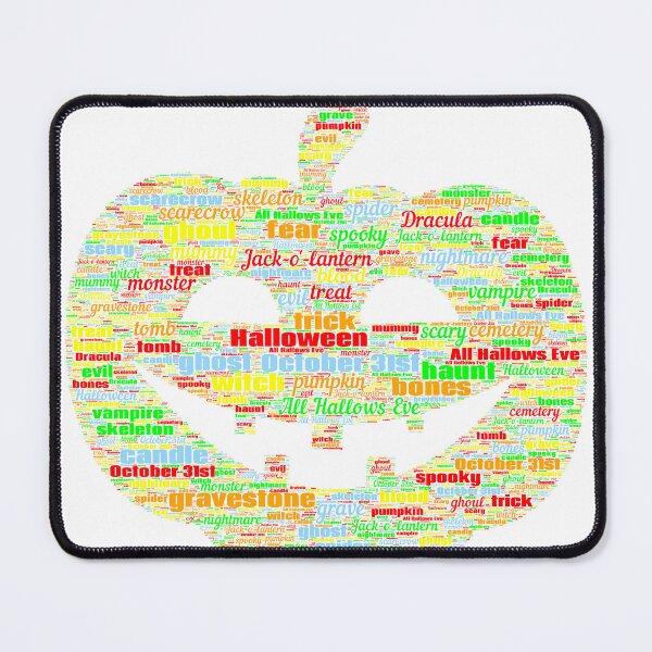 Item preview, Spooky Halloween Pumpkin Word Cloud Jack O Lantern Art designed and sold by Aelmajaoui.