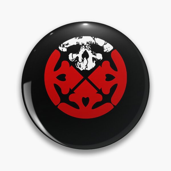 Item preview, Red Circular Emblem Skull Top Crossbones Motif designed and sold by mafia2020.