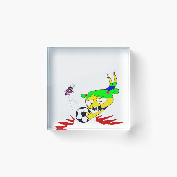 Item preview, Aggressive Soccer Kick Darla - Quirky Cartoon Art designed and sold by pixelblotshop.