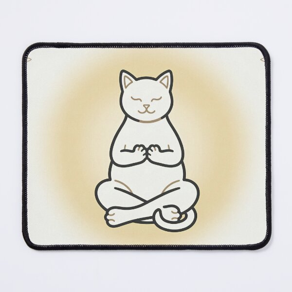 Item preview, Meditation Zen Cat Minimalist Line Art designed and sold by DIUMERI.