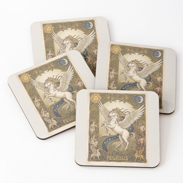 Item preview, Pegasus , playing card,  Art Nouveaux designed and sold by CornershopTee.