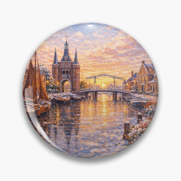 Item preview, Sloten in the Netherlands painting – a winter scene in this beautiful European village. designed and sold by GalleryKauffeld.