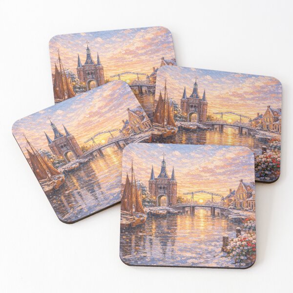 Item preview, Sloten in the Netherlands painting – a winter scene in this beautiful European village. designed and sold by GalleryKauffeld.