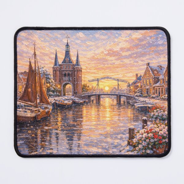 Item preview, Sloten in the Netherlands painting – a winter scene in this beautiful European village. designed and sold by GalleryKauffeld.