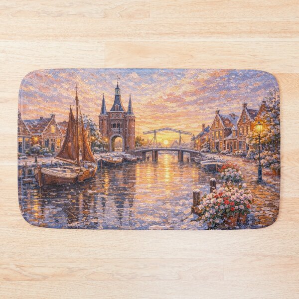 Item preview, Sloten in the Netherlands painting – a winter scene in this beautiful European village. designed and sold by GalleryKauffeld.