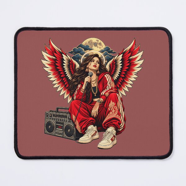Item preview, Desi Hip Hop Angel – Henna, Jhumka and Boombox Wings designed and sold by KungPowUnicorn.