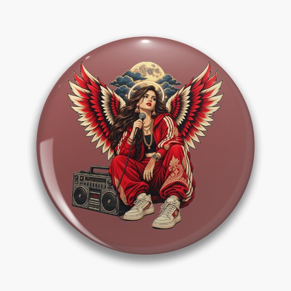 Item preview, Desi Hip Hop Angel – Henna, Jhumka and Boombox Wings designed and sold by KungPowUnicorn.