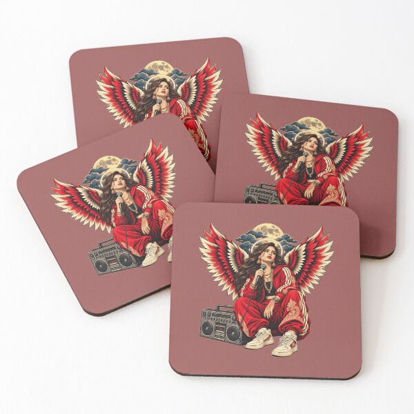 Item preview, Desi Hip Hop Angel – Henna, Jhumka and Boombox Wings designed and sold by KungPowUnicorn.