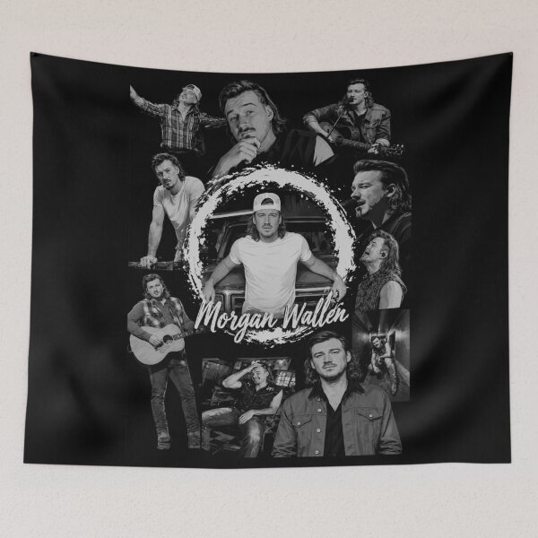 Item preview, Morgan Wallen Colage Art BW designed and sold by princejolin.