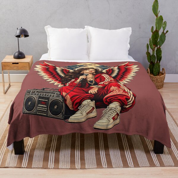 Item preview, Desi Hip Hop Angel – Henna, Jhumka and Boombox Wings designed and sold by KungPowUnicorn.