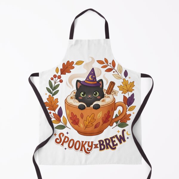 Item preview, Spooky Brew Halloween Black Cat Pumpkin Spice Latte Coffee designed and sold by KreatoLab.