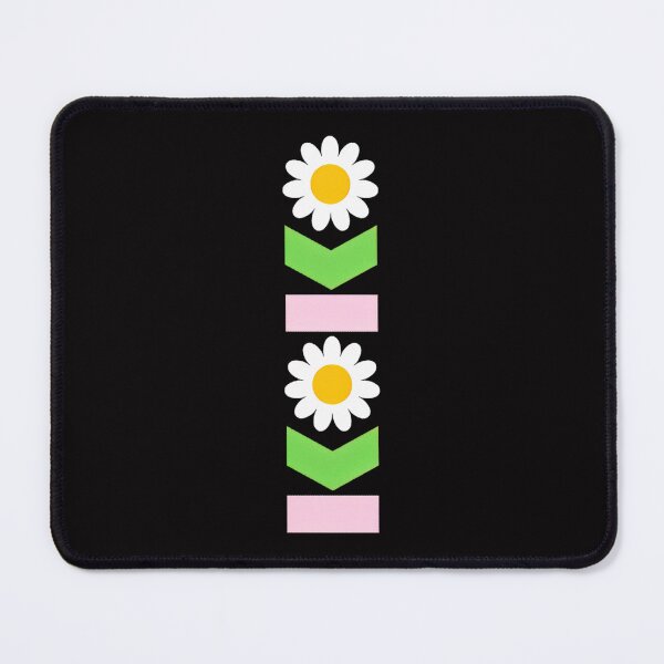 Item preview, Stacked Daisy Flowers Green Leaves Pink Rectangles designed and sold by mafia2020.