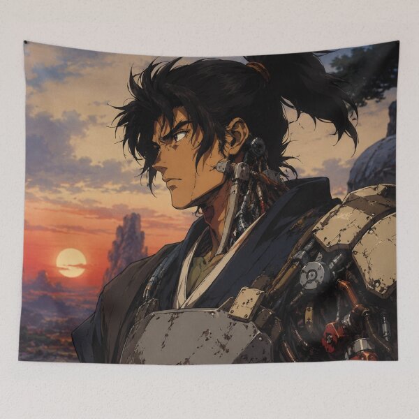 Item preview, Cyberpunk Samurai Sunset Ronin designed and sold by bapupa.