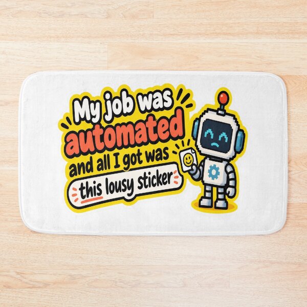 Item preview, My Job Was Automated AI Humor designed and sold by JMDG Studio.