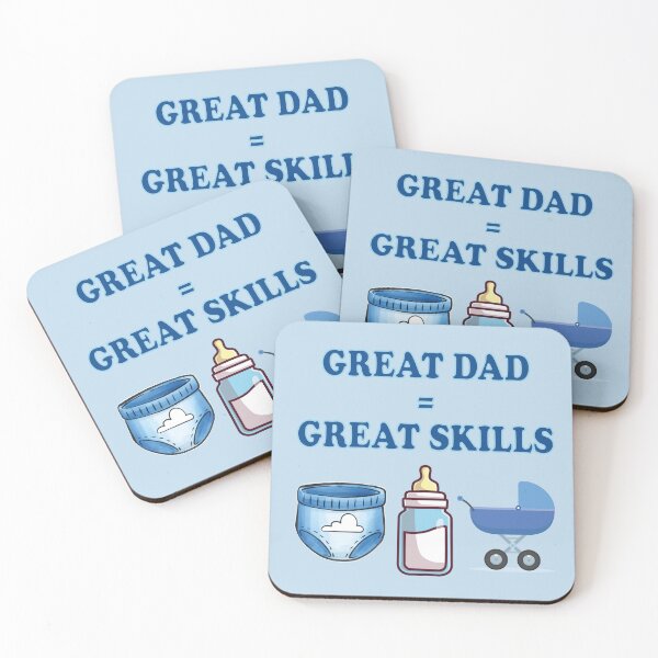 Item preview, Great Dad Great Skills – Funny Father Baby Care Design designed and sold by WordPlayStudio.