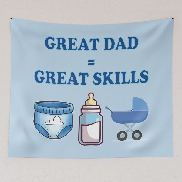 Item preview, Great Dad Great Skills – Funny Father Baby Care Design designed and sold by WordPlayStudio.