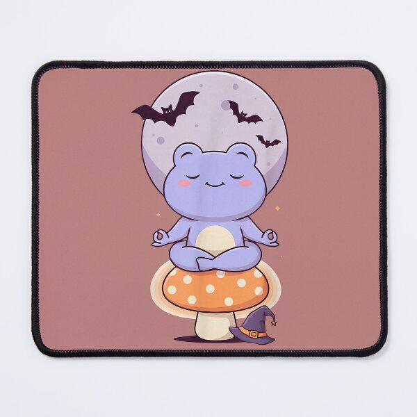 Item preview, Cute Meditating Frog on Mushroom Moon Halloween designed and sold by VioletNance.