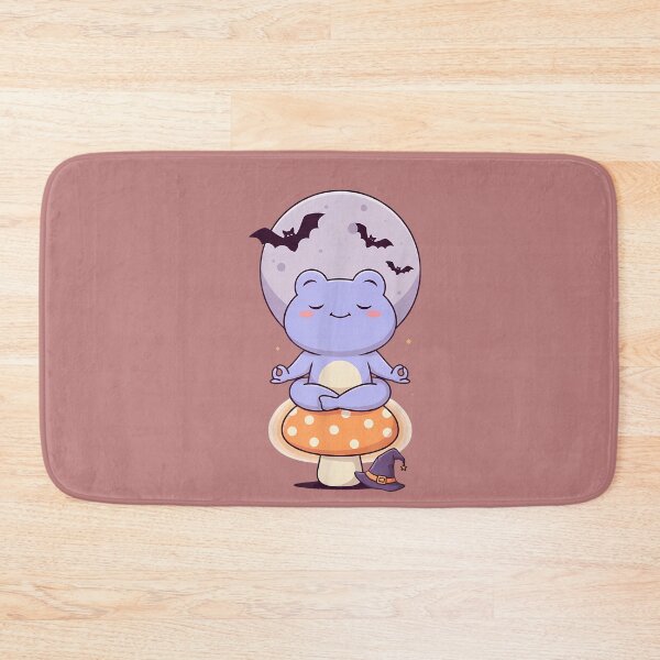 Item preview, Cute Meditating Frog on Mushroom Moon Halloween designed and sold by VioletNance.