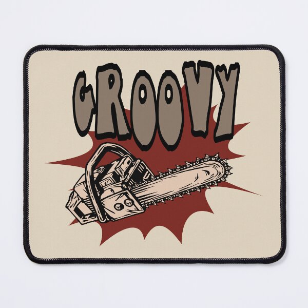 Item preview, Groovy chainsaw evil horror halloween zombie darkness ash designed and sold by Colorfulman.