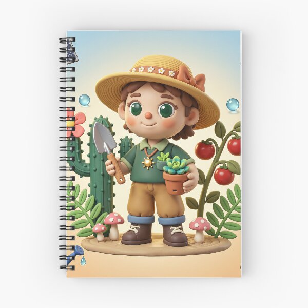 Item preview, Solarpunk Gardener 3D Claymorphism Art designed and sold by DIUMERI.