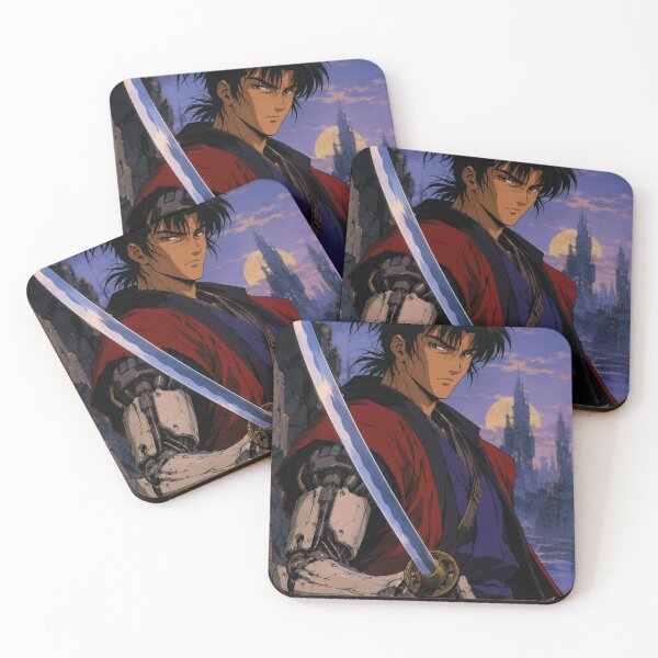Item preview, Cyberpunk Samurai Moonlit Swordsman designed and sold by bapupa.