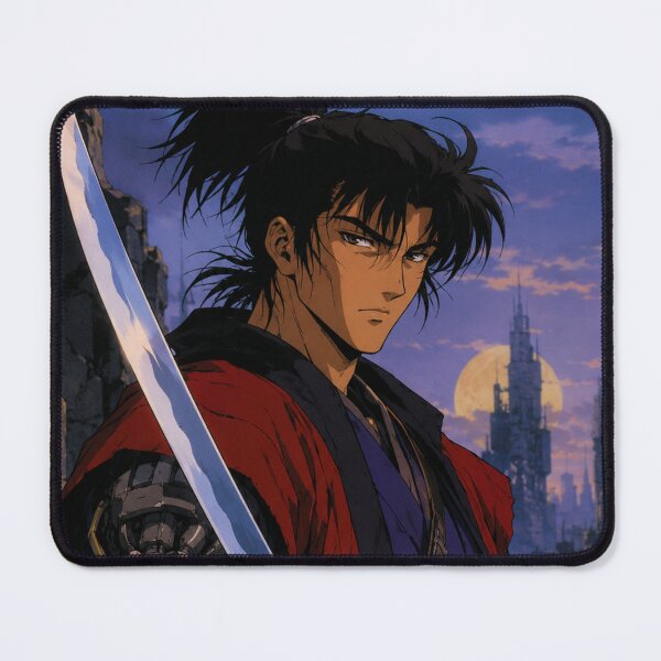 Item preview, Cyberpunk Samurai Moonlit Swordsman designed and sold by bapupa.