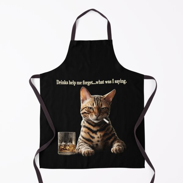 Item preview, Cat With Whiskey and Cigarette Funny Quote designed and sold by Dmo3HarkoArt.