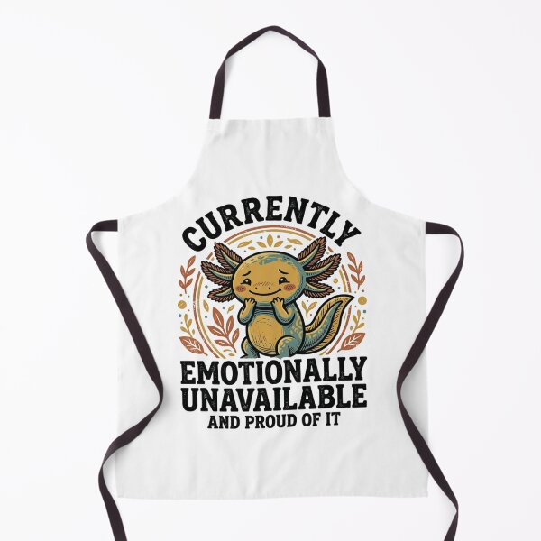 Item preview, Currently Emotionally Unavailable And Proud Of It Cute Axolotl Retro Introvert Humor designed and sold by raedattia.