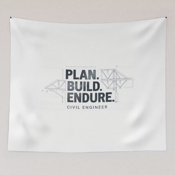 Item preview, Plan Build Endure | Civil Engineer designed and sold by Amr Darwish Graphic designer.
