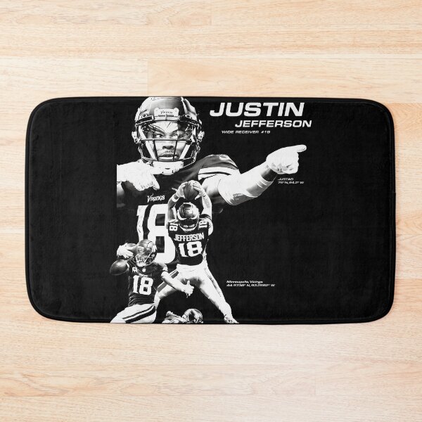 Item preview, Justin Jefferson Minnesota Football WR 18 Black White Tribute Graphic designed and sold by LuisSalaz36097.
