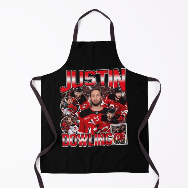 Item preview, Justin Dowling New Jersey Hockey Retro Red Black Player Collage designed and sold by DanielHol80469.