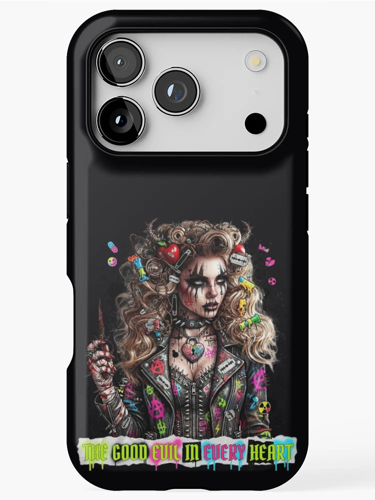 Thumbnail 1 of 4, iPhone Case, Punk Girl Razor Blade Dagger designed and sold by Voodoo Store Paranormal Collections.