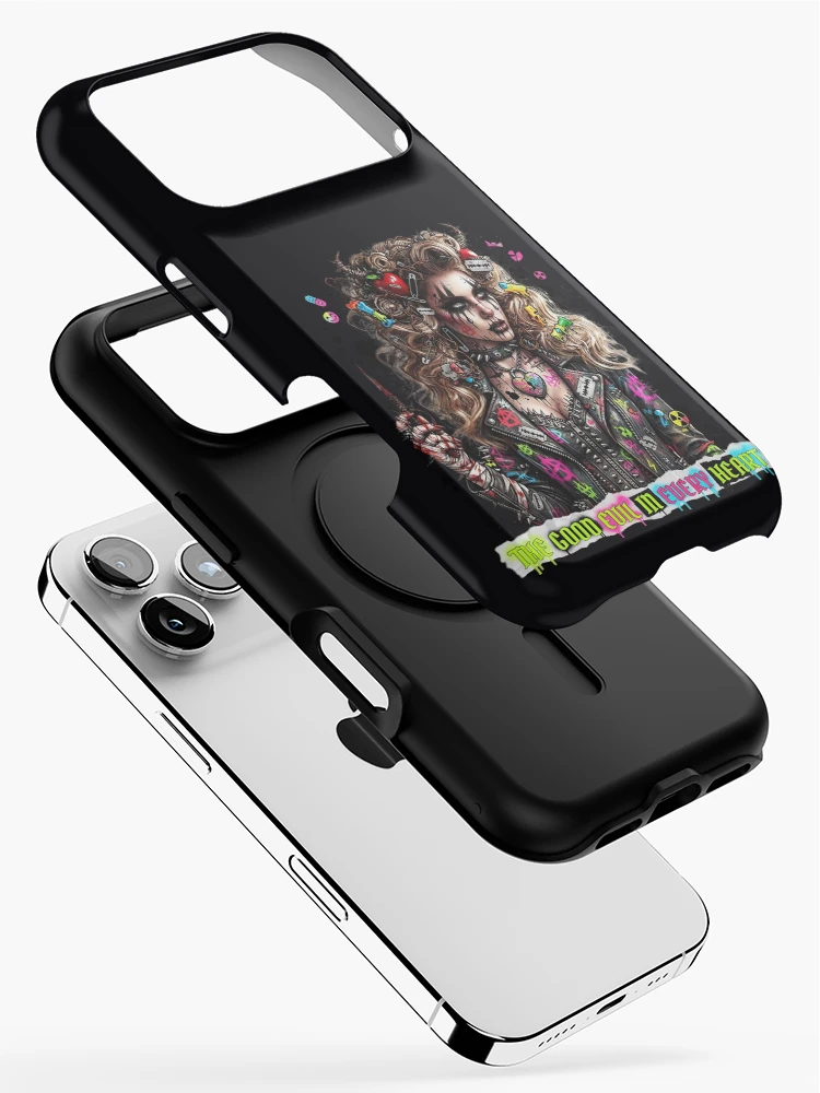 Thumbnail 2 of 4, iPhone Case, Punk Girl Razor Blade Dagger designed and sold by Voodoo Store Paranormal Collections.