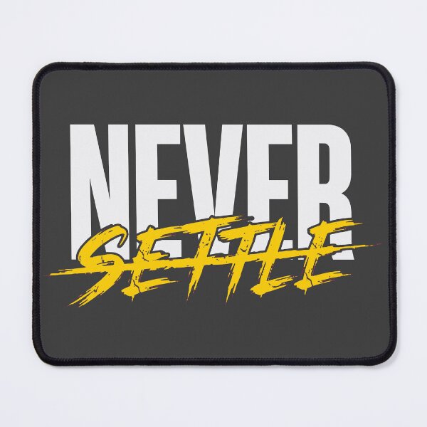 Item preview, Never Settle (Cyber Yellow) - Gritty Entrepreneur Hustle Mindset Tee designed and sold by RetroNeon.