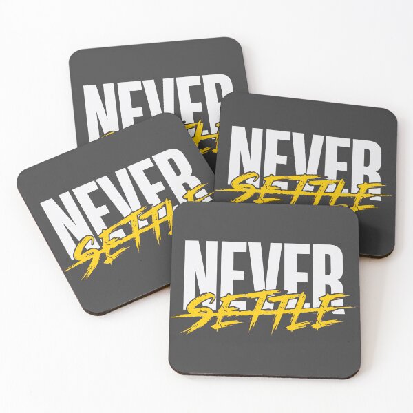 Item preview, Never Settle (Cyber Yellow) - Gritty Entrepreneur Hustle Mindset Tee designed and sold by RetroNeon.