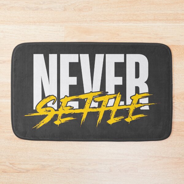 Item preview, Never Settle (Cyber Yellow) - Gritty Entrepreneur Hustle Mindset Tee designed and sold by RetroNeon.